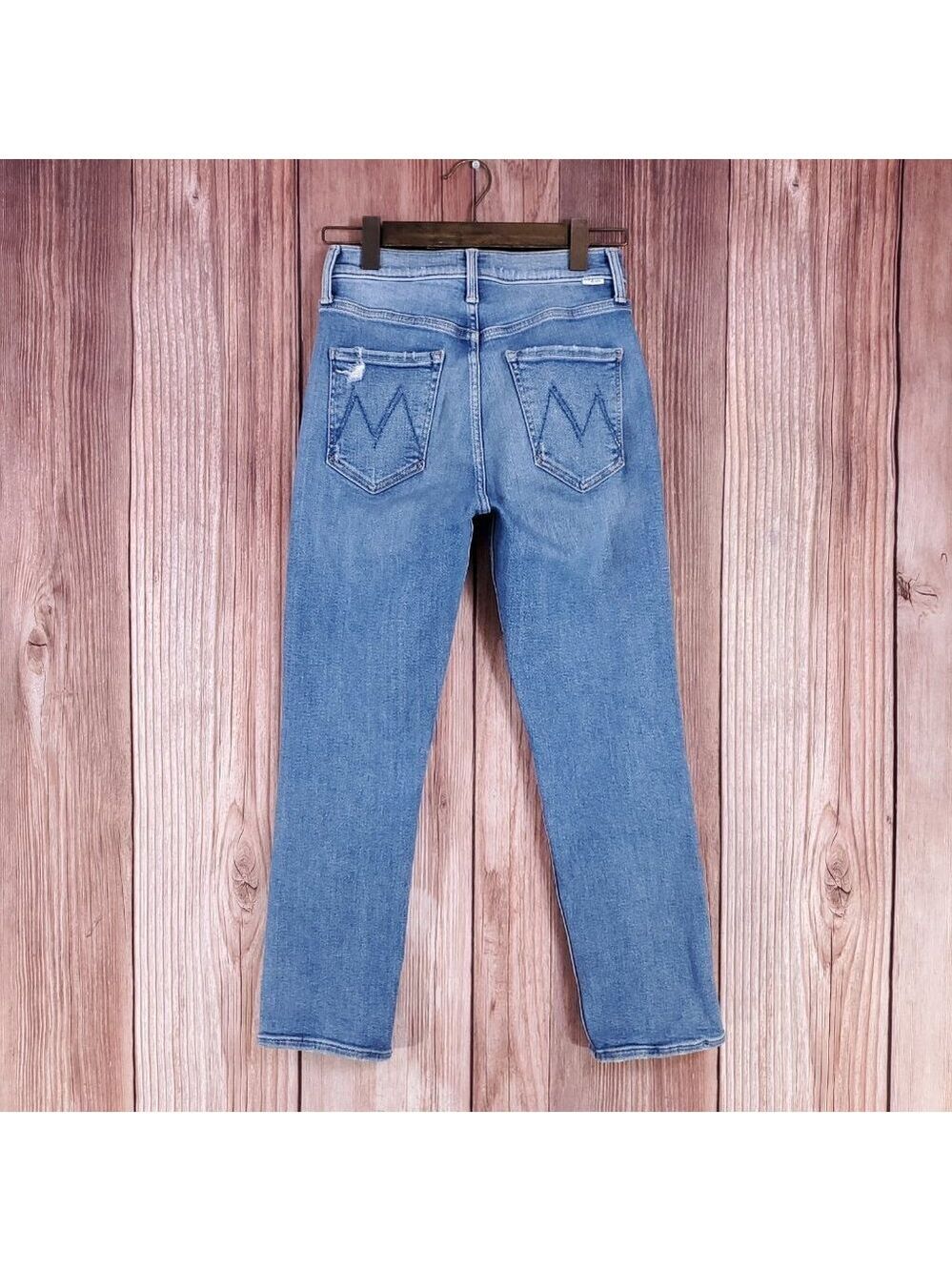 Mother Womens Size 27 The Tomcat Play Like A Pirate Straight Leg Jean Distressed - Picture 2 of 16
